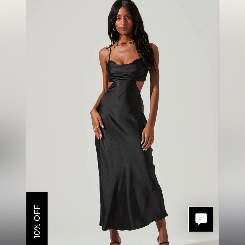 Astr Black Midi Dress